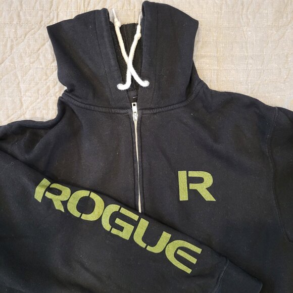 Rogue Stencil Hoodie, Large, Black, Full Zip - Picture 2 of 7